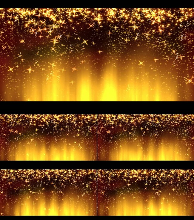 璀璨的金色粒子星光视频素材模板下载(图片编