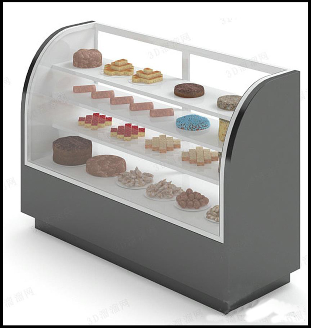 蛋糕展柜蛋糕餐厅冰激凌展台3D模型模板下载