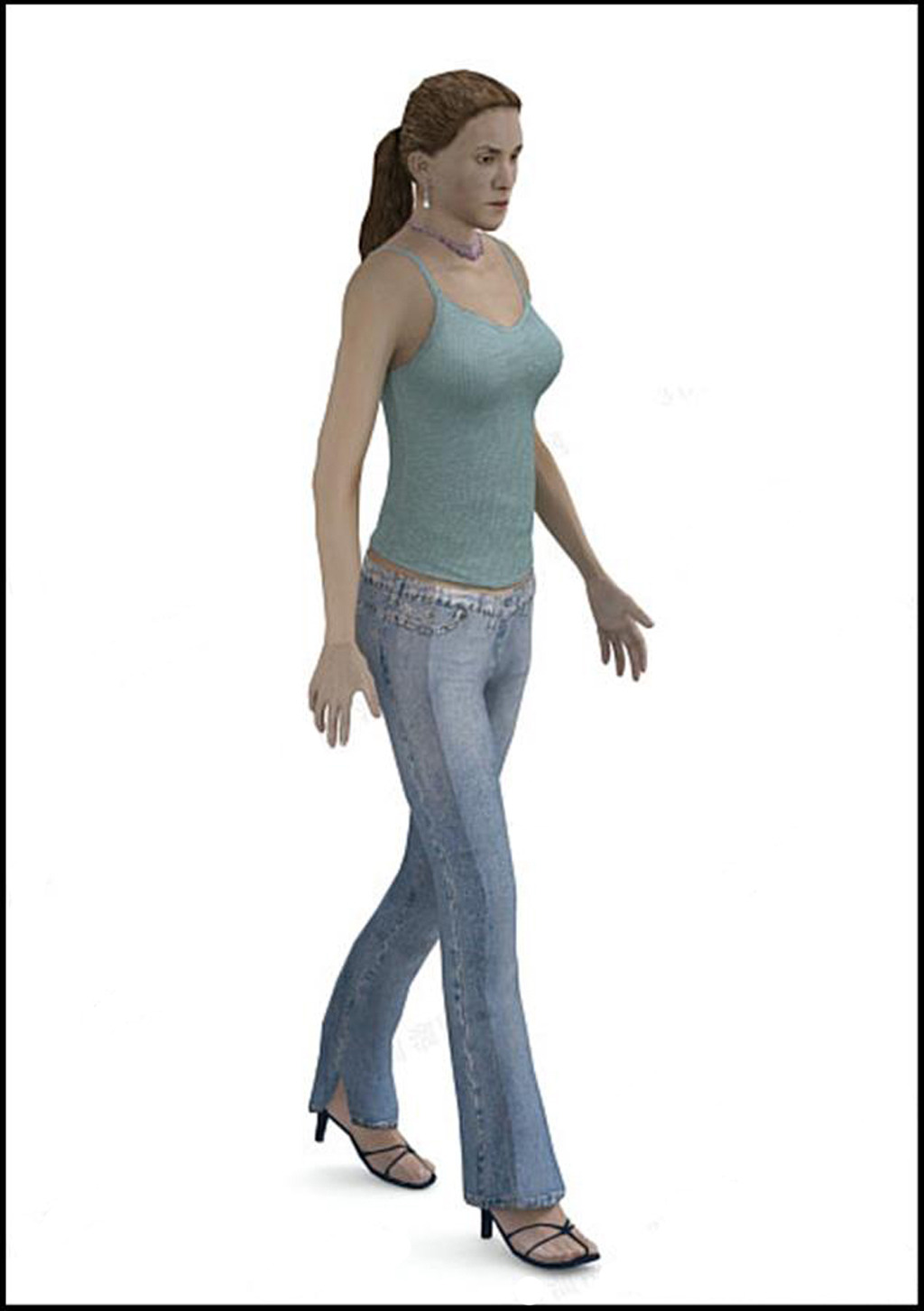 3d<em>人体模特</em>女人人物模型服装模特模板下载(图
