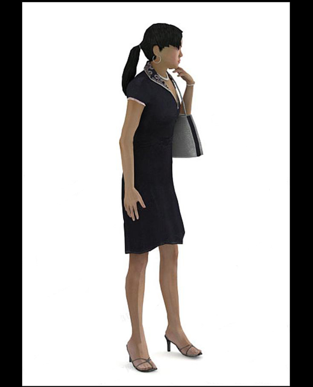 3d<em>人体模特</em>女人人物模型服装模特模板下载(图