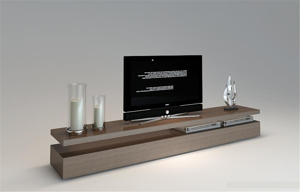 现代简约时尚电视柜3D模型模板下载(图片编号