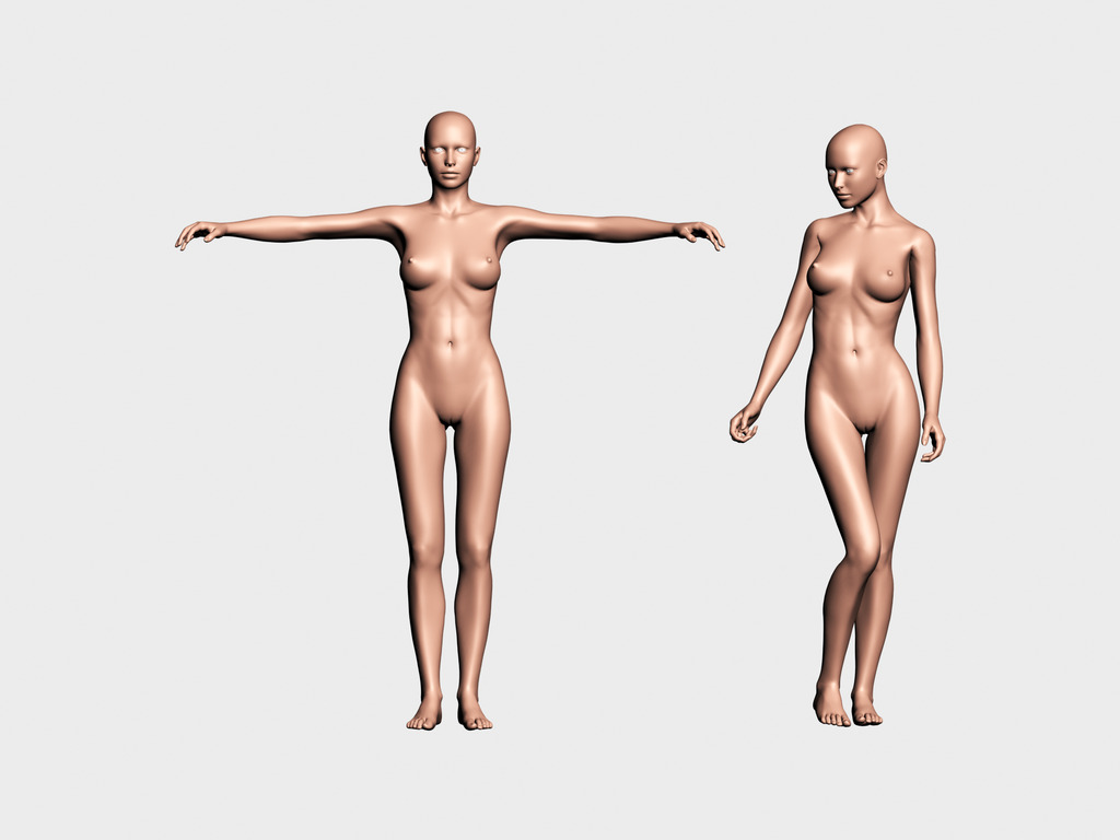 3d<em>人体</em>模型服装模特3D裸体人物模型模板下载