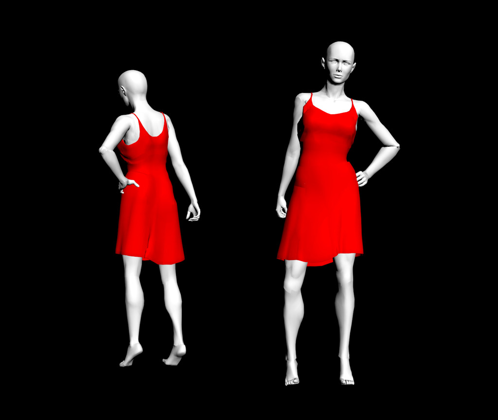 3d人体模型服装模特3D雕塑模型模板下载(图片