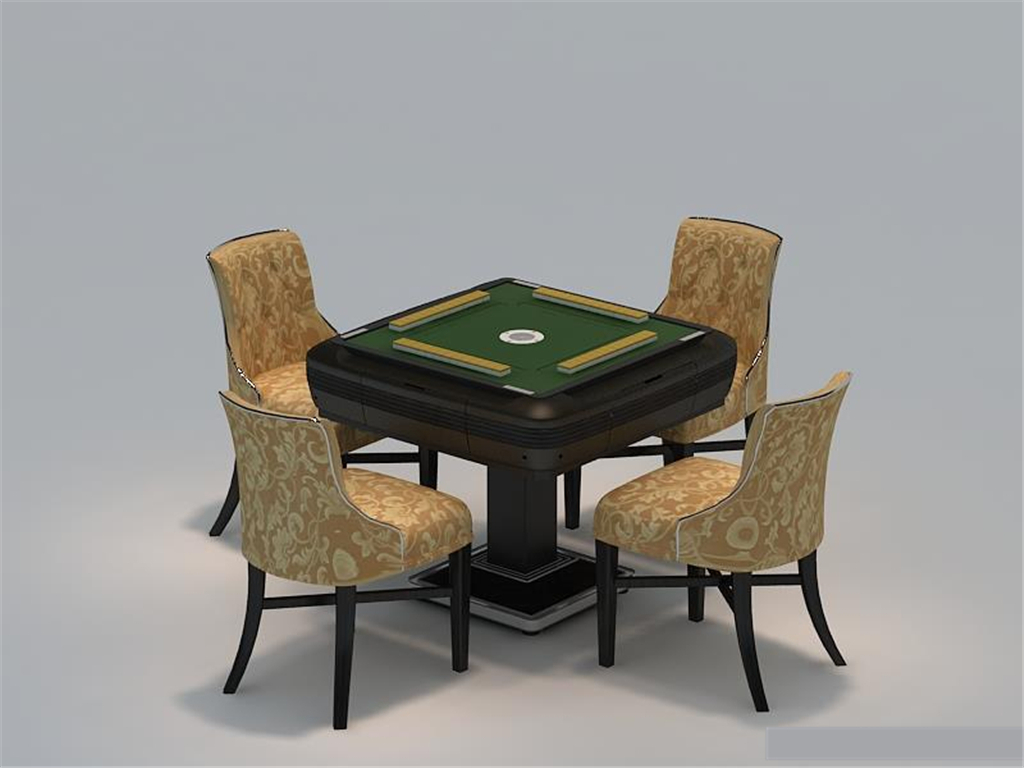 棋牌室麻将桌3D模型模板下载(图片编号:1282