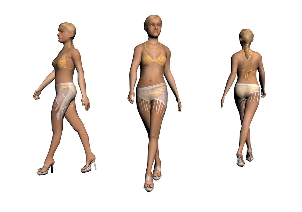 <em>3d人体</em>模型服装模特3D游戏人物模型模板下载