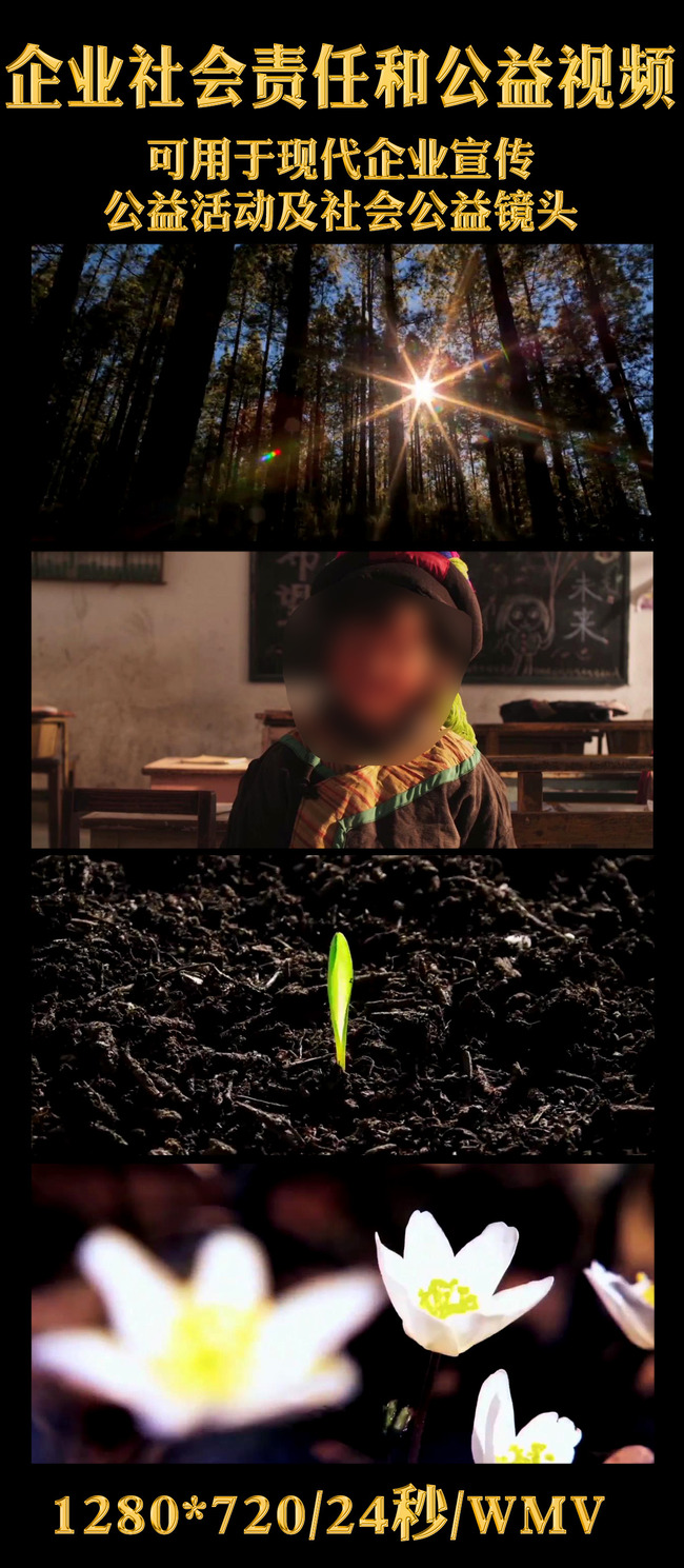 企业社会责任和公益活动视频模板下载(图片编