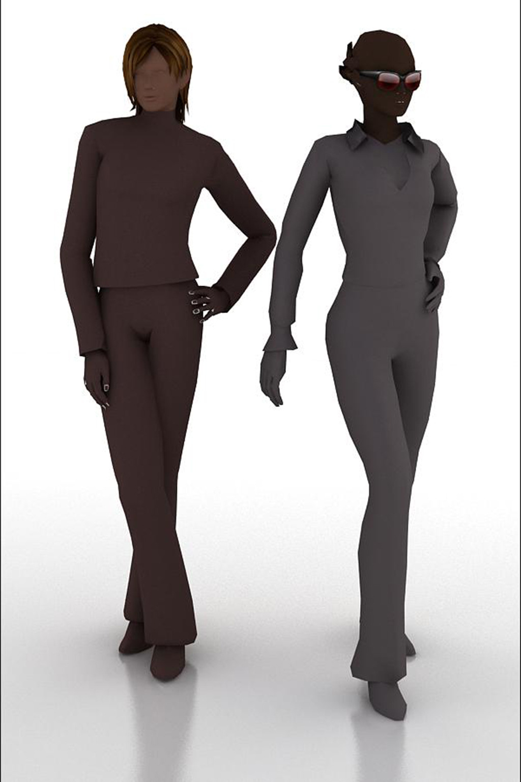 3d<em>人体</em>模型服装模特时尚<em>美女</em>模特模板下载(图