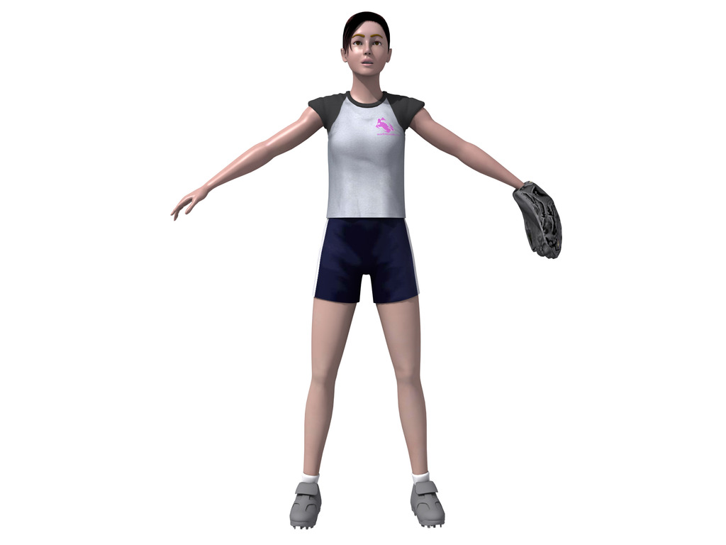 3d人体模型服装模特3D游戏人物模型模板下载