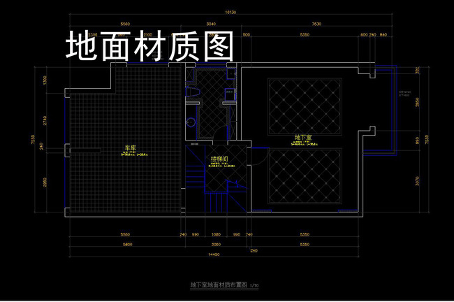 cad别墅施工图家装平面立面天花节点图