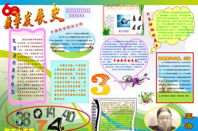 数学发展史小报模板下载(图片编号:12857345