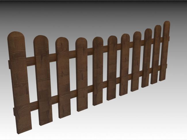 木质栅栏模型带贴图模板下载(图片编号:12862