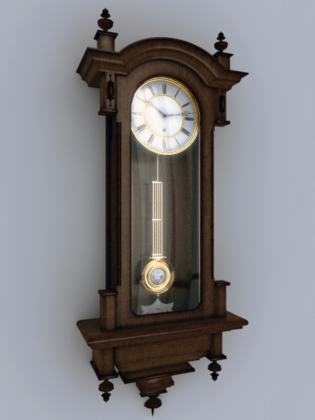 3d中式钟表模型闹钟挂钟3D模板下载(图片编号