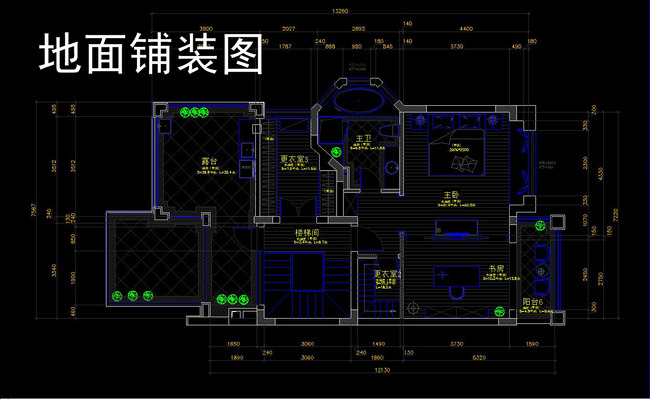 cad三层别墅施工图别墅平面立面剖面图