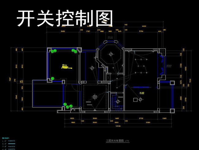 cad三层别墅施工图别墅平面立面剖面图