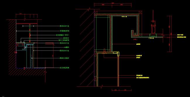 cad墙面造型剖面图轻钢龙骨造型剖面图