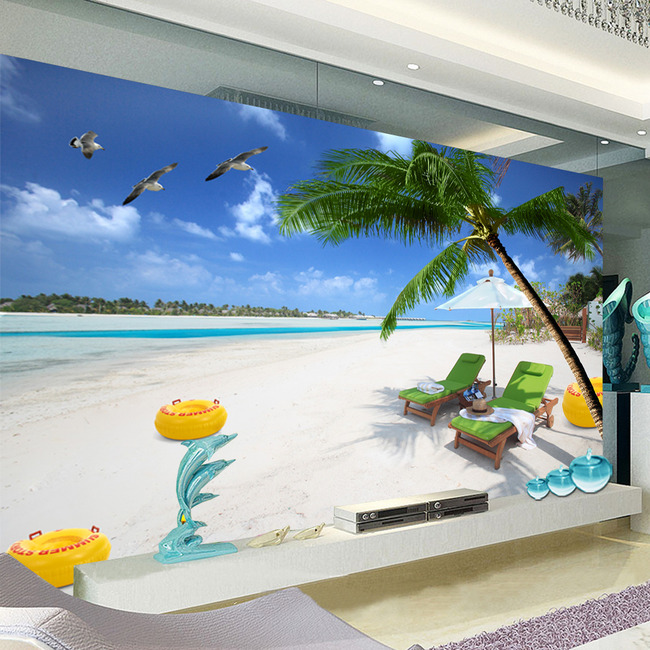 海边风景大海美景电视背景墙模板高清图片下载