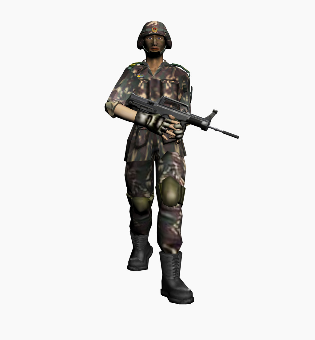 3d人体模型服装模特军人游戏人物模板下载(图