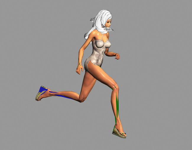 3d人体模型服装模特3D游戏人物跑步动画模板