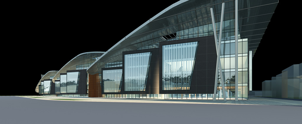 3d室外建筑效果图模型3d外立面建筑模板下载