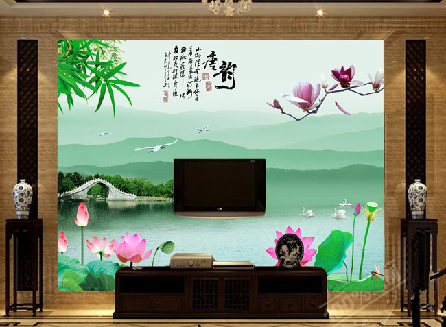 我图网提供精品流行客厅电视背景墙瓷砖背景墙山水画荷花唐韵素材下载,作品模板源文件可以编辑替换,设计作品简介: 客厅电视背景墙瓷砖背景墙山水画荷花唐韵 位图, RGB格式高清大图,使用软件为 Photoshop 7.0(.psd)