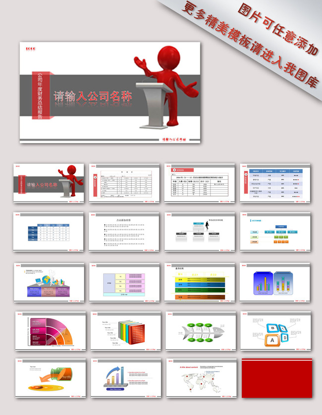 2015年度财务总结报告PPT模板下载模板下载