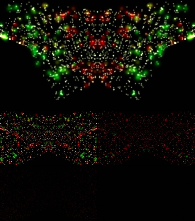 彩色梦幻光粒子遍地袭来的视频素材模板下载(