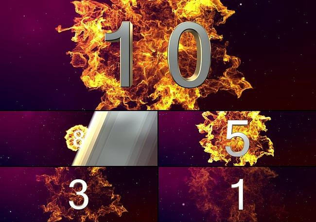 新年春节晚会倒计时爆炸大屏视频(含音效)模板