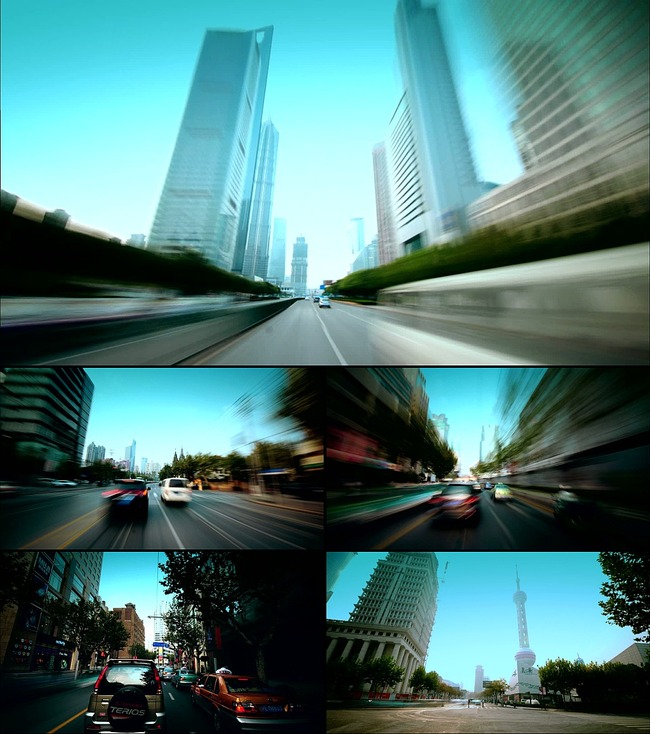 中国城市风光上海东方明珠上海外滩图片模板下