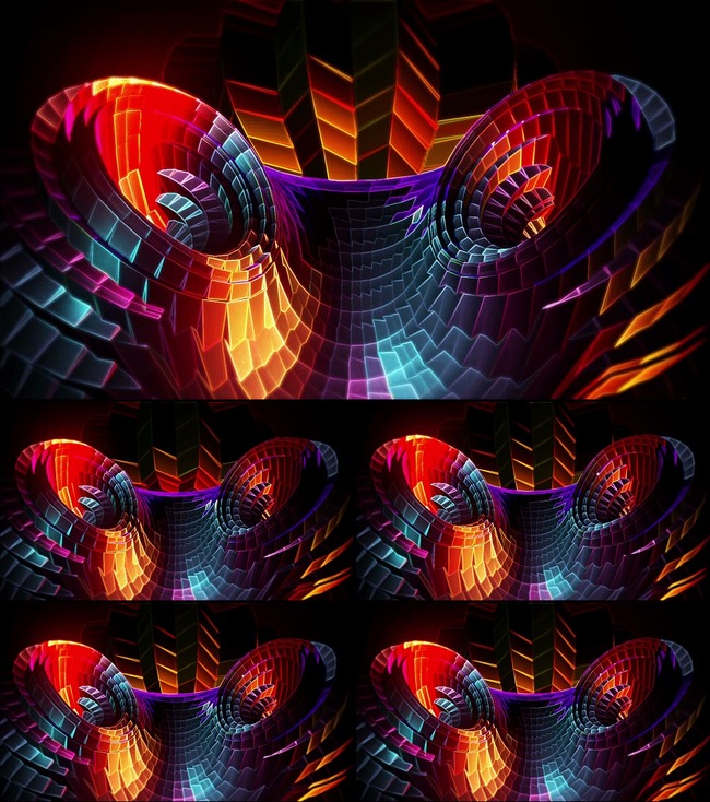 10组炫彩抽象多边形几何变换3模板下载(图片编