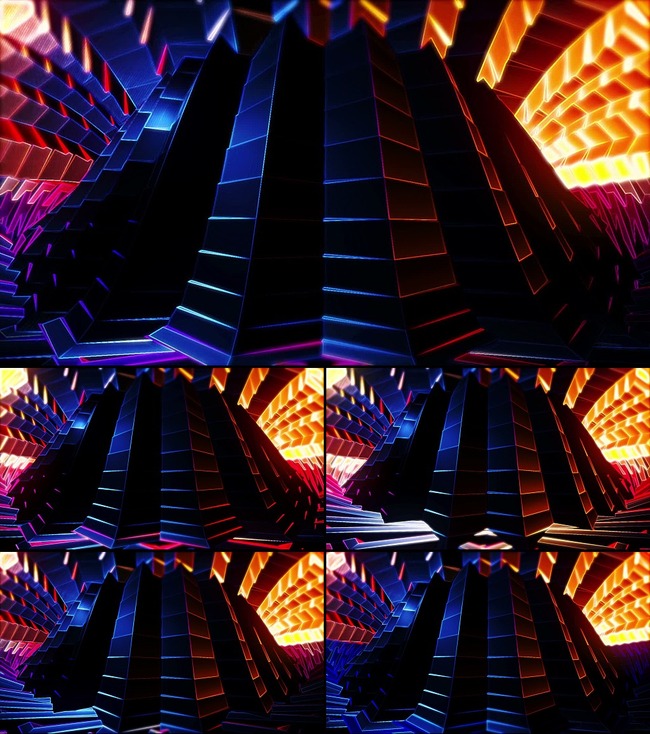 10组炫彩抽象多边形几何变换9模板下载(图片编