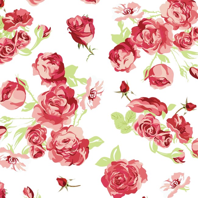 玫瑰印花图案4模板下载(图片编号:13066301)_