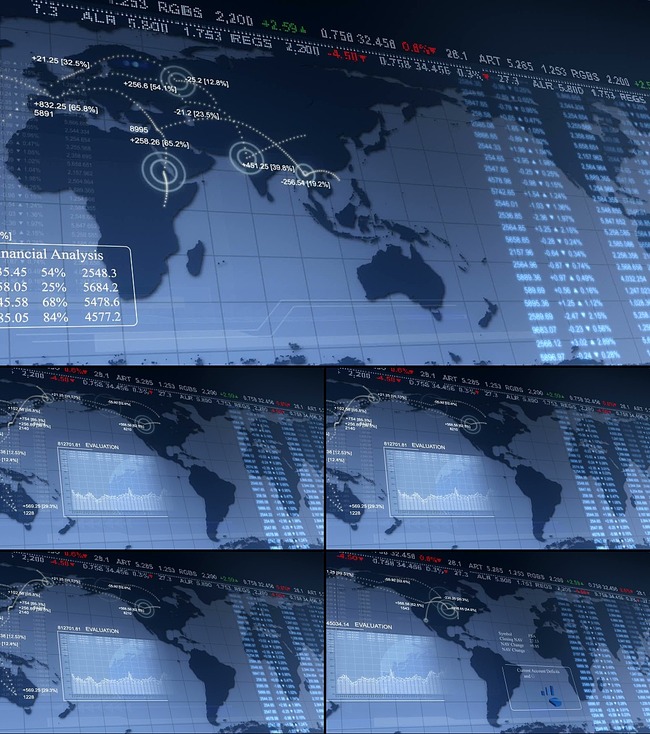 国际版图地图联络互联网股票上证指数视频模板