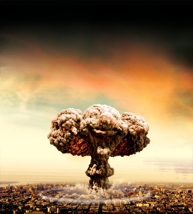 核弹氢弹爆炸蘑菇云场景效果psd