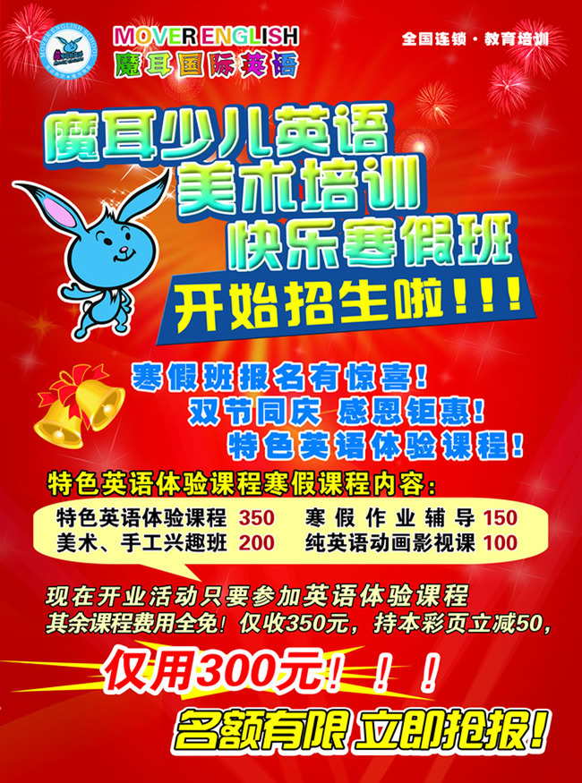 英语培训班招生广告PSD素材模板下载(图片编