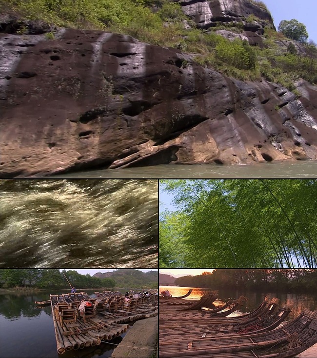 湖北武夷山山水风景剪辑素材mp4下载模板下载