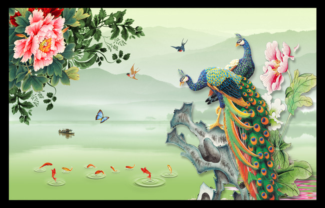 【本作品下载内容为:"牡丹花壁画电视背景墙背景画"模板,其他内容仅为参考,如需印刷成实物请先认真校稿,避免造成不必要的经济损失。】 【声明】未经权利人许可,任何人不得随意使用本网站的原创作品(含预览图),否则将按照我国著作权法的相关规定被要求承担最高达50万元人民币的赔偿责任。