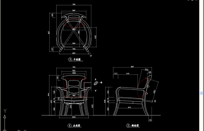 沙发cad 家具cad图 家具cad图纸家具设计cad 椅子设计cad三视图 椅子