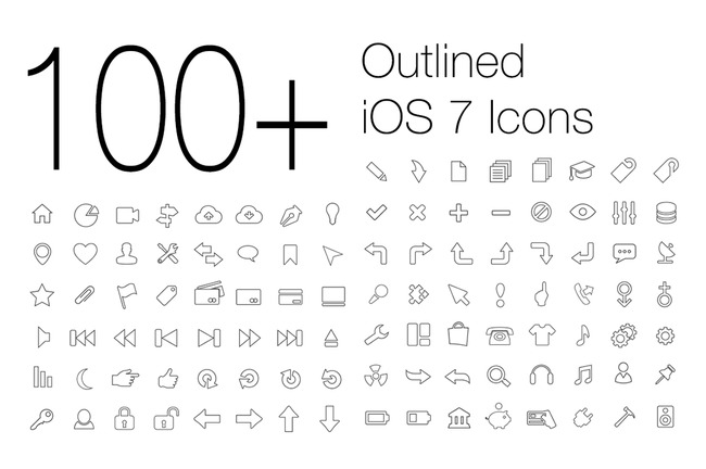 100个IOS7风格图标模板下载(图片编号:13227