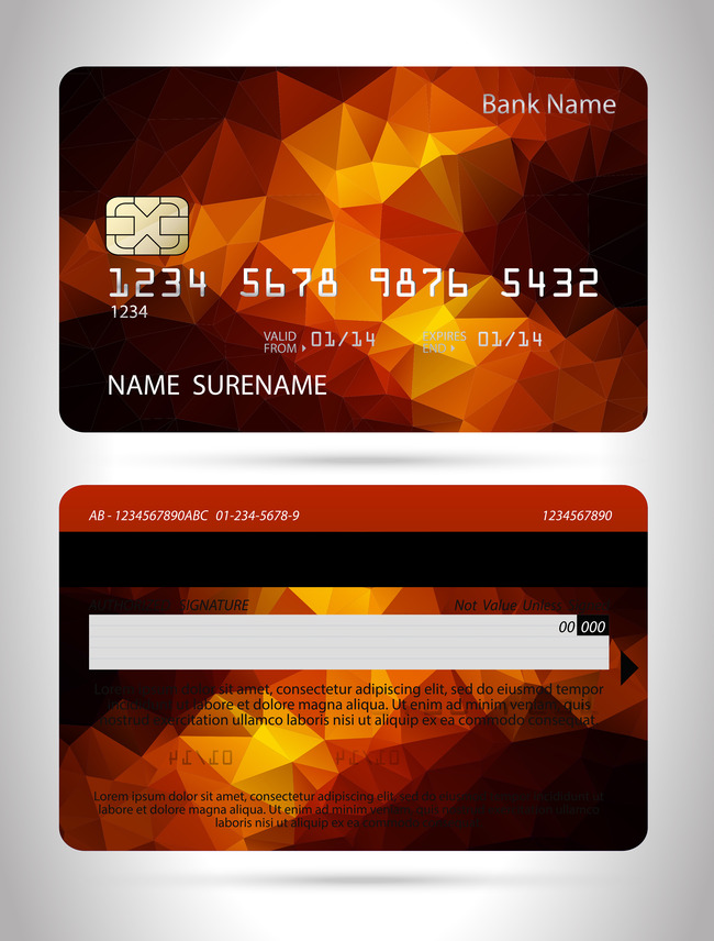 时尚个性国外银行卡模板模板下载(图片编号:1