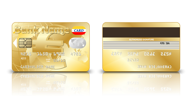 黄金高档银行卡模板设计模板下载(图片编号:1