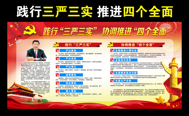 践行三严三实协调推进四个全面发展模板下载(