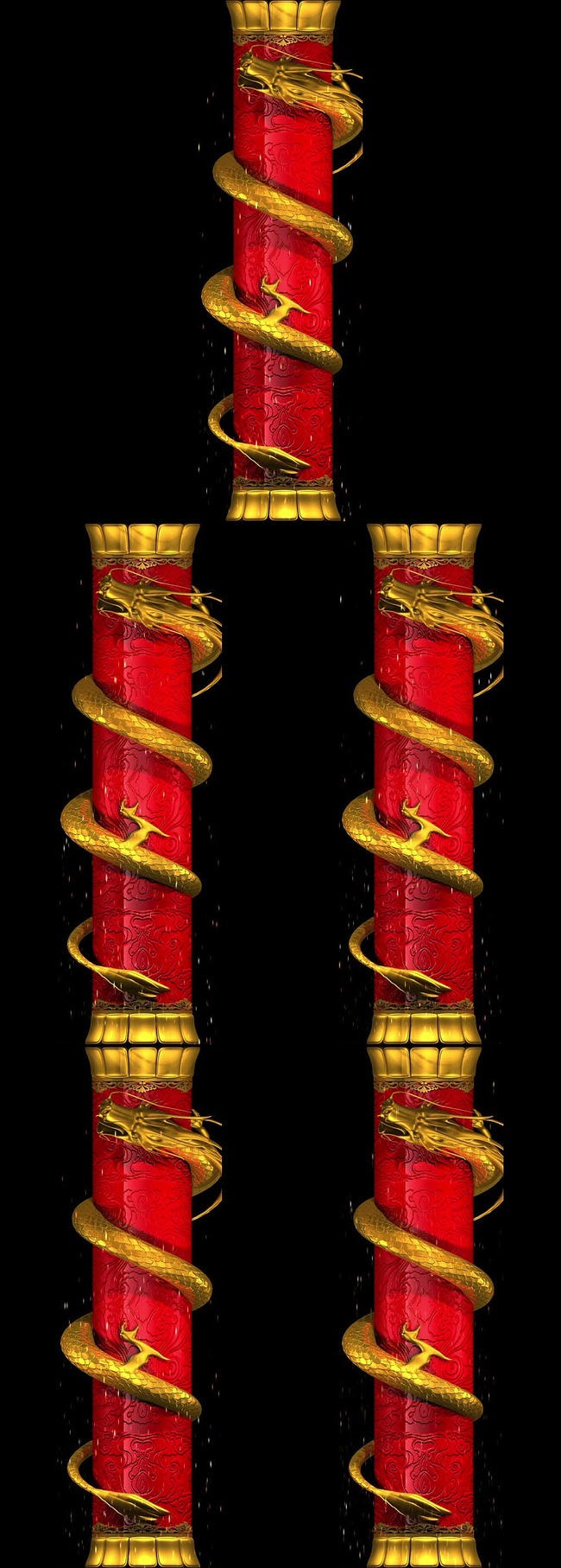 侧屏龙柱中国风晚会舞台背景模板下载(图片编