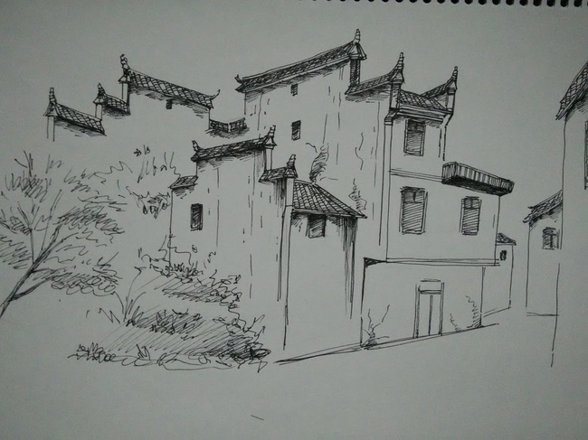 入门徽州速写_《建筑速写》张峰