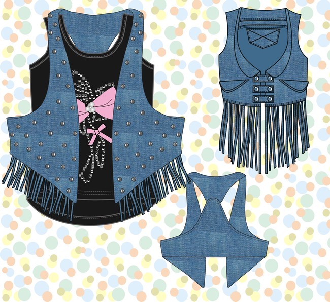 马夹平面图作品-马夹平面图款式图-服装设计网