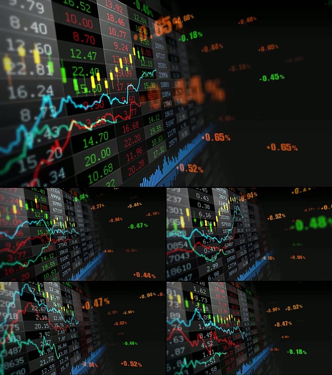 证券市场大盘指数动态循环视频素材模板下载(