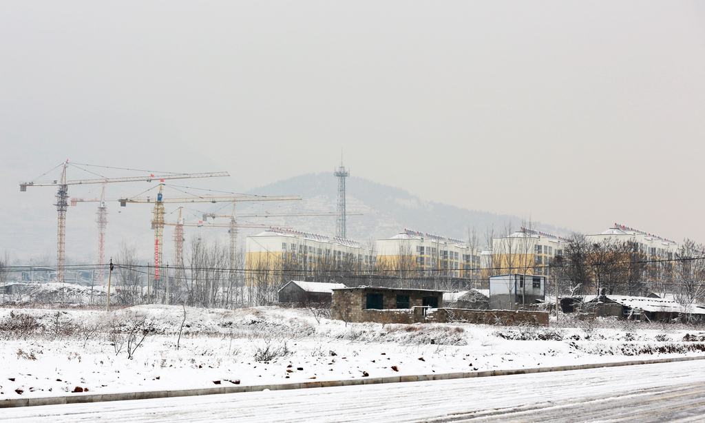 建筑工地雪景模板下载(图片编号:13461385)_城
