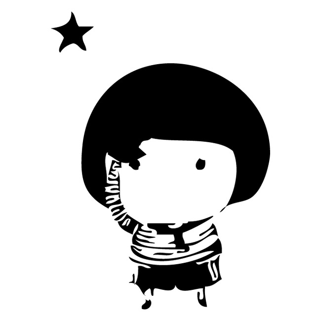 可爱小学生卡通图案模板下载(图片编号:13473