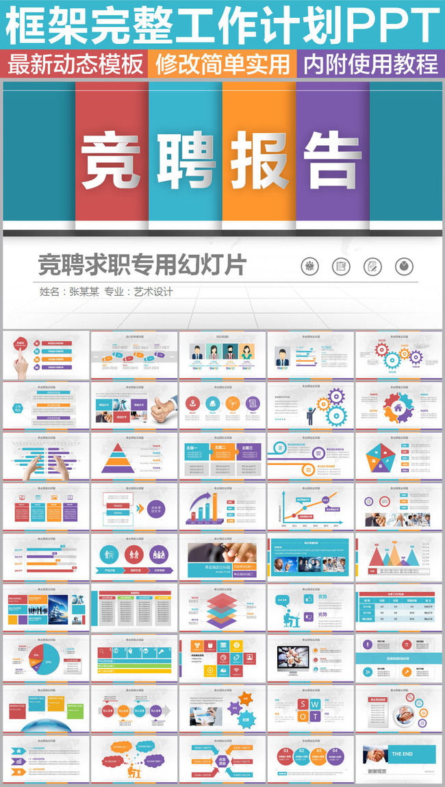 竞聘PPT商务办公项目规划演讲述职报告模板下