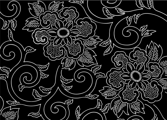 精美花朵卷纹印花图案模板下载(图片编号:135