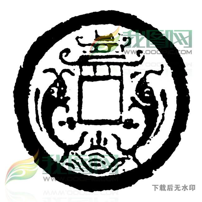 虎 龙凤花纹图片